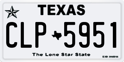 TX license plate CLP5951
