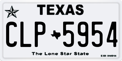 TX license plate CLP5954