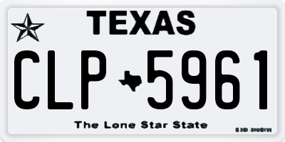 TX license plate CLP5961