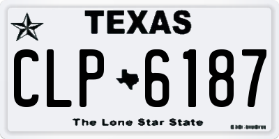 TX license plate CLP6187