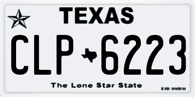 TX license plate CLP6223