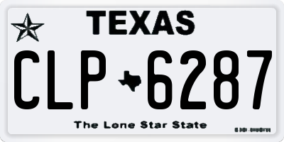 TX license plate CLP6287