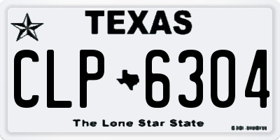 TX license plate CLP6304