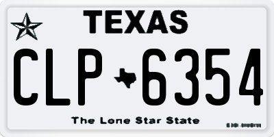 TX license plate CLP6354