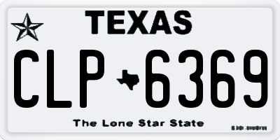 TX license plate CLP6369