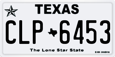 TX license plate CLP6453