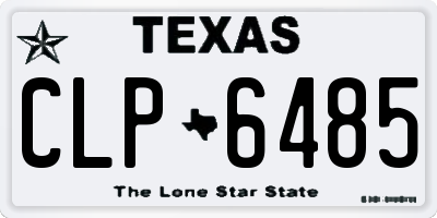 TX license plate CLP6485