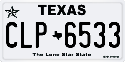 TX license plate CLP6533