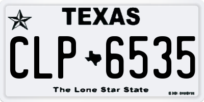 TX license plate CLP6535