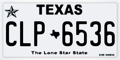 TX license plate CLP6536