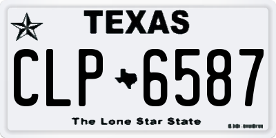 TX license plate CLP6587