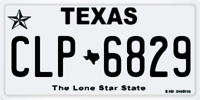 TX license plate CLP6829