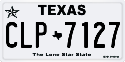 TX license plate CLP7127