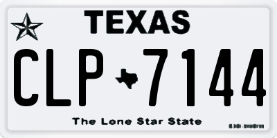 TX license plate CLP7144