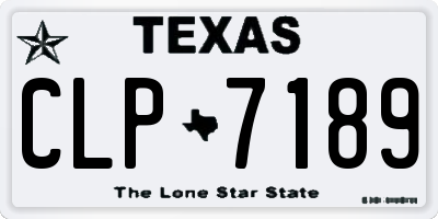 TX license plate CLP7189
