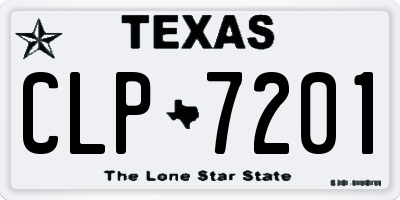 TX license plate CLP7201
