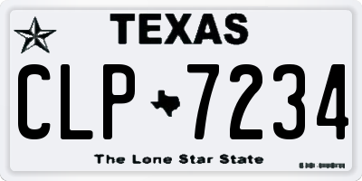 TX license plate CLP7234