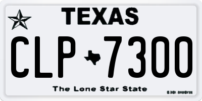 TX license plate CLP7300