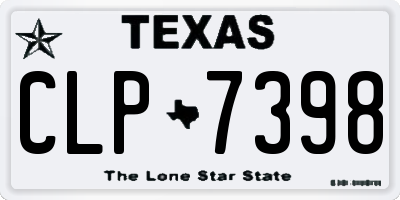 TX license plate CLP7398