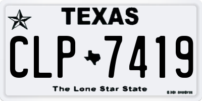 TX license plate CLP7419