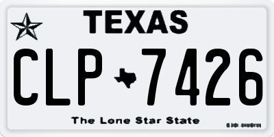 TX license plate CLP7426