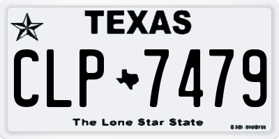 TX license plate CLP7479