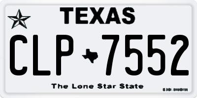 TX license plate CLP7552