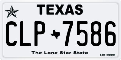 TX license plate CLP7586