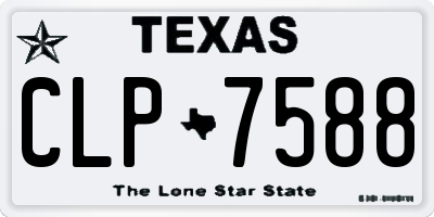 TX license plate CLP7588