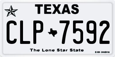 TX license plate CLP7592