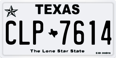 TX license plate CLP7614
