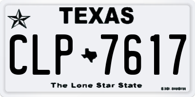 TX license plate CLP7617
