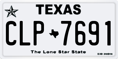 TX license plate CLP7691