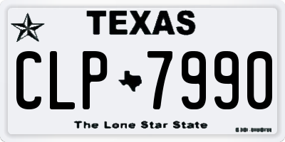 TX license plate CLP7990