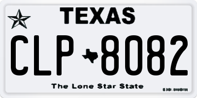 TX license plate CLP8082