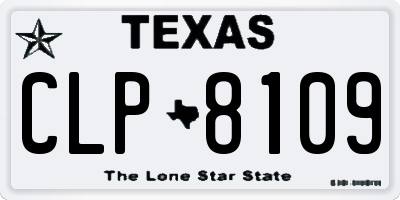 TX license plate CLP8109