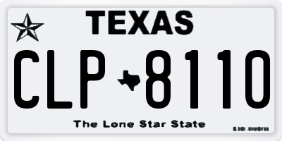 TX license plate CLP8110