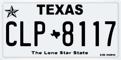 TX license plate CLP8117