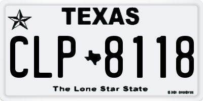 TX license plate CLP8118