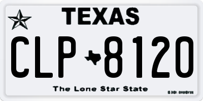 TX license plate CLP8120