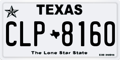 TX license plate CLP8160