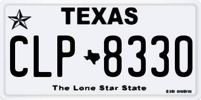 TX license plate CLP8330