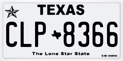 TX license plate CLP8366