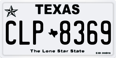 TX license plate CLP8369