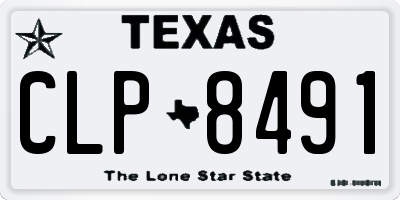 TX license plate CLP8491