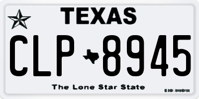 TX license plate CLP8945