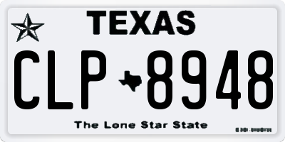 TX license plate CLP8948
