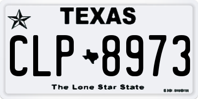 TX license plate CLP8973