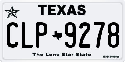 TX license plate CLP9278