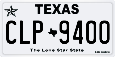 TX license plate CLP9400